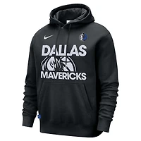 Men's Nike Black Dallas Mavericks Courtside Club Pullover Hoodie