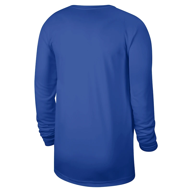 T-shirt d'entraînement à manches longues Nike Dallas Mavericks 2024/25 Legend On-Court pour homme Bleu
