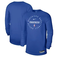 Men's Nike Blue Dallas Mavericks 2024/25 Legend On-Court Practice Long Sleeve T-Shirt