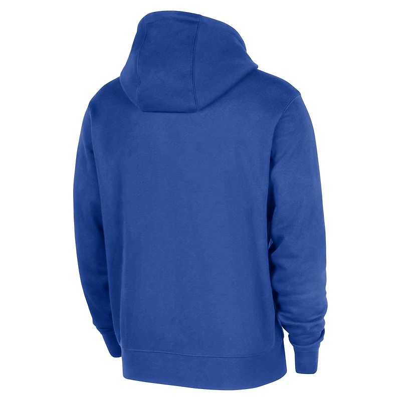 Men's Nike Blue Dallas Mavericks 2025/26 Authentic Practice Club Pullover Hoodie