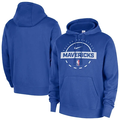 Men's Nike Blue Dallas Mavericks 2025/26 Authentic Practice Club Pullover Hoodie