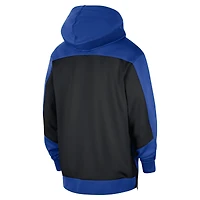 Sweat à capuche entièrement zippé Nike Dallas Mavericks Authentic On-Court Showtime Performance pour homme, bleu