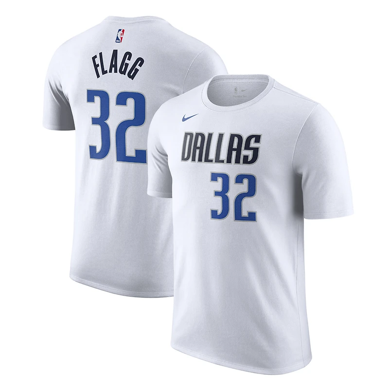 Men's Nike Cooper Flagg White Dallas Mavericks 2025 NBA Draft First Round Pick Association Edition Name & Number T-Shirt
