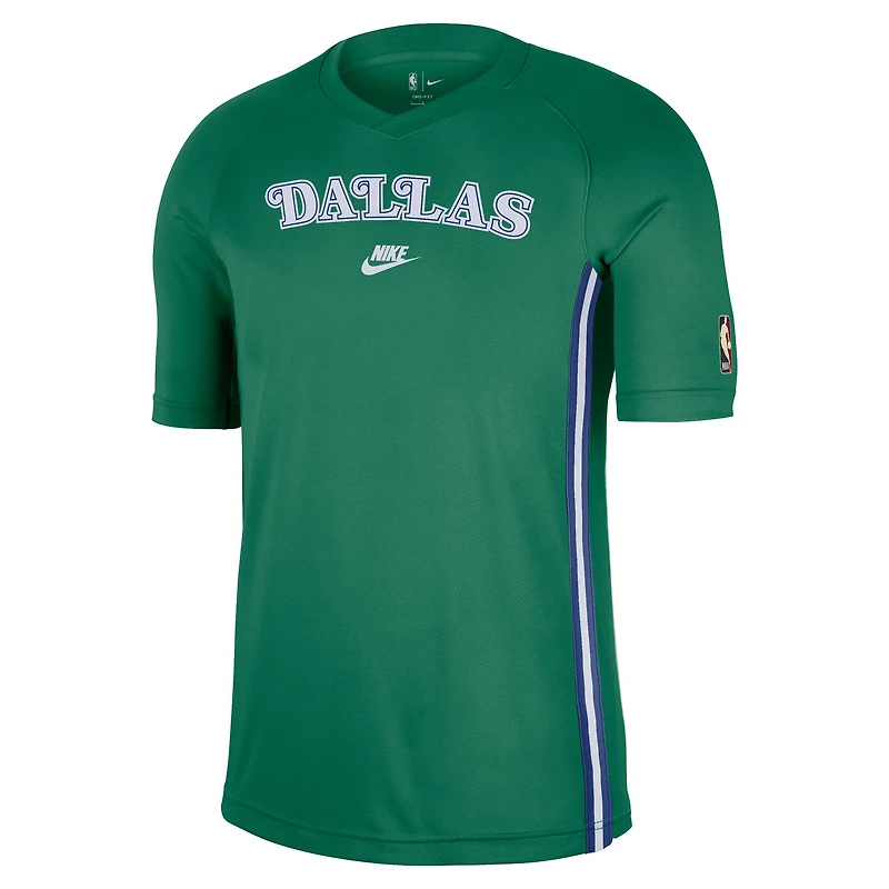 Men's Nike Green Dallas Mavericks Classic Edition Hardwood Classics Authentic Game Shooting T-Shirt