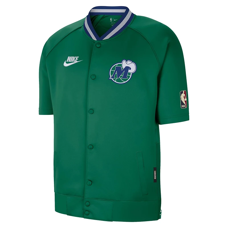 Men's Nike Green Dallas Mavericks Classic Edition Hardwood Classics Authentic On-Court Game Full-Zip Jacket