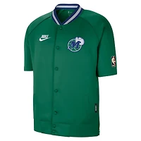 Men's Nike Green Dallas Mavericks Classic Edition Hardwood Classics Authentic On-Court Game Full-Zip Jacket