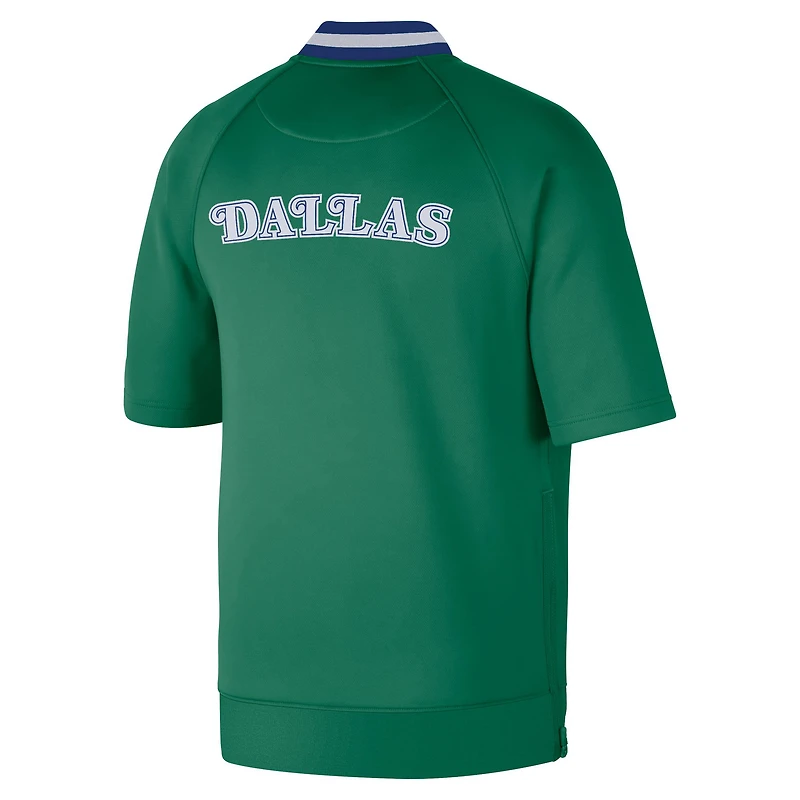 Men's Nike Green Dallas Mavericks Classic Edition Hardwood Classics Authentic On-Court Game Full-Zip Jacket