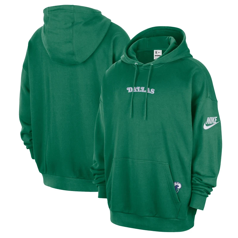 Men's Nike Green Dallas Mavericks Classic Edition Hardwood Classics Premium Club Heavyweight Fleece Hoodie