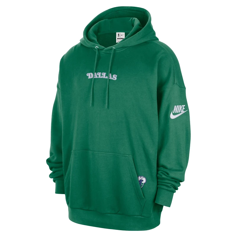 Men's Nike Green Dallas Mavericks Classic Edition Hardwood Classics Premium Club Heavyweight Fleece Hoodie