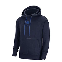 Chandail à capuchon enfiler Nike Dallas Mavericks Courtside Versus Flight pour homme - Bleu marine chiné
