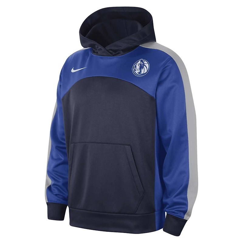 Sweat à capuche Nike pour homme bleu marine/bleu Dallas Mavericks Authentic Starting Five Force Performance