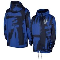 Men's Nike  Navy/Blue Dallas Mavericks Courtside Club Premium Woven Full-Zip Hooded Jacket