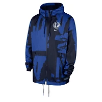 Men's Nike  Navy/Blue Dallas Mavericks Courtside Club Premium Woven Full-Zip Hooded Jacket