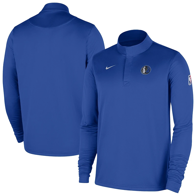 Men's Nike Royal Dallas Mavericks 2025/26 Authentic Coaches Quarter-Zip Dri-Fit Top