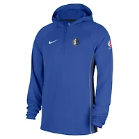 Veste à capuche Nike Royal Dallas Mavericks Authentic On Court Zone Quarter-Zip Dri-FIT pour homme