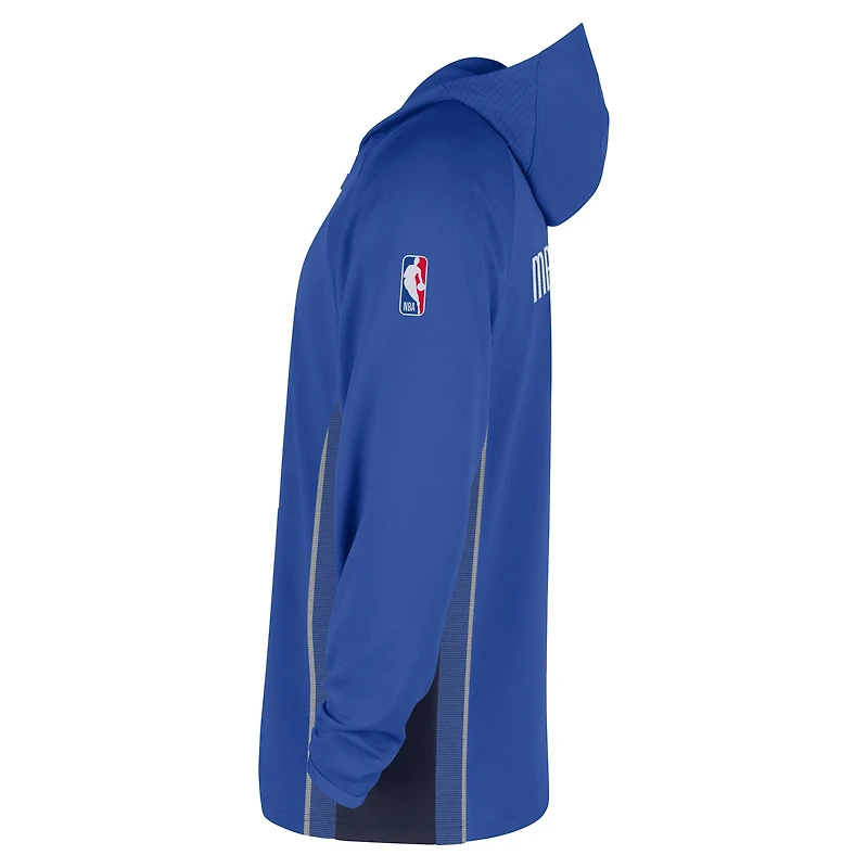 Veste à capuche Nike Royal Dallas Mavericks Authentic On Court Zone Quarter-Zip Dri-FIT pour homme