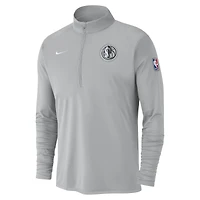 Men's Nike Silver Dallas Mavericks 2024/25 City Edition Authentic Coaches Performance Half-Zip Top