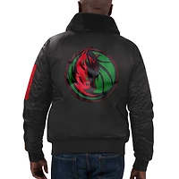 Veste Starter x Ty Mopkins noire pour homme Dallas Mavericks Black History Month Satin Full-Zip Jacket