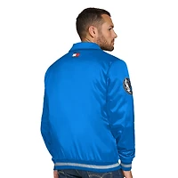 Veste universitaire à boutons-pression et appliqués en point de chaîne Jacob pour homme Tommy Jeans Blue Dallas Mavericks