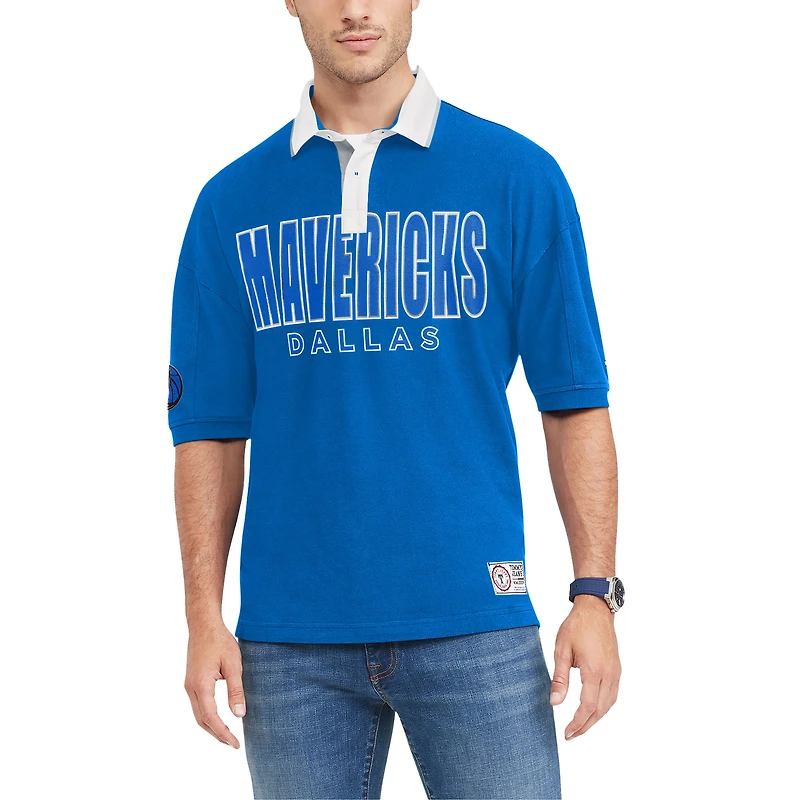 Polo Stanley piqué bleu Dallas Mavericks de Tommy Jeans pour homme