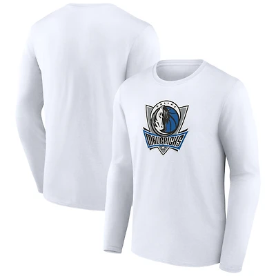 Men's  White Dallas Mavericks Alternate Logo Long Sleeve T-Shirt