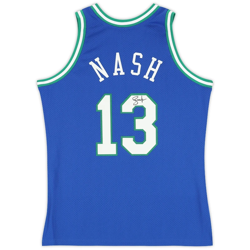 Steve Nash Dallas Mavericks Autographed Mitchell & Ness Blue 1998-99 Authentic Jersey