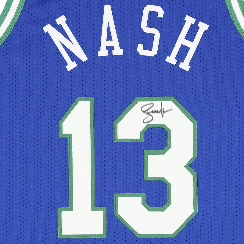 Steve Nash Dallas Mavericks Autographed Mitchell & Ness Blue 1998-99 Authentic Jersey