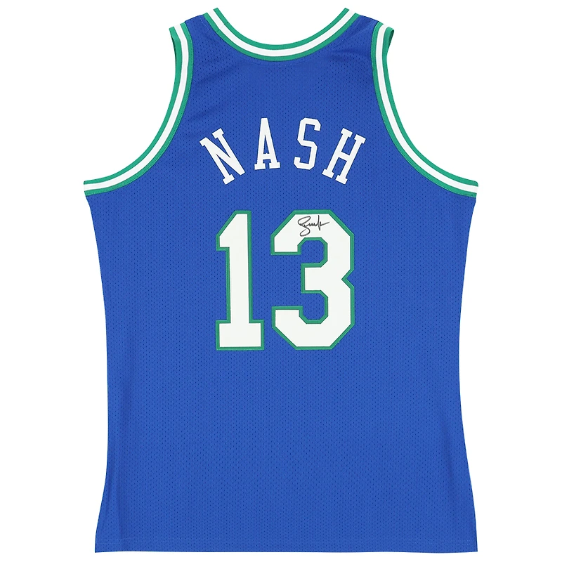 Steve Nash Dallas Mavericks Autographed Mitchell & Ness Blue 1998-99 Authentic Jersey