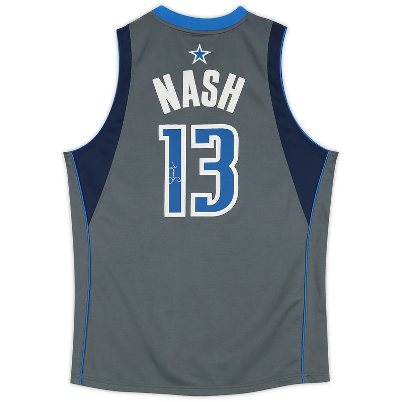 Steve Nash Dallas Mavericks Autographed Mitchell & Ness Grey 2003-04 Authentic Jersey