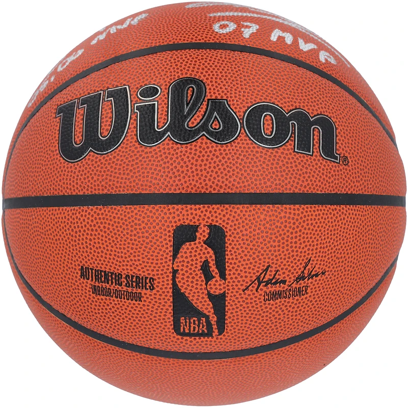 Steve Nash, Dirk Nowitzki Dallas Mavericks Autographed Wilson Authentic Series Indoor/Outdoor Basketball with Multiple MVP Inscriptions