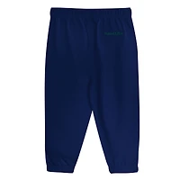 Toddler Mitchell & Ness Navy/Green Dallas Mavericks Big Face Oversized Pullover Hoodie Pants Set