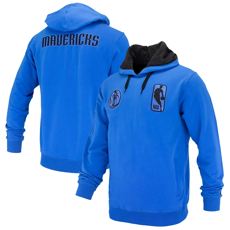 Sweat à capuche unisexe FISLL Royal Dallas Mavericks Logoman Shadow Collection