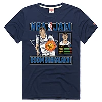 T-shirt unisexe Homage Cooper Flagg bleu marine Dallas Mavericks NBA Jam en mélange de trois matières
