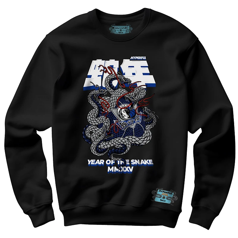 Sweat-shirt unisexe NBALab x Hyperfly Black Dallas Mavericks Year of the Snake Lunar New Collection