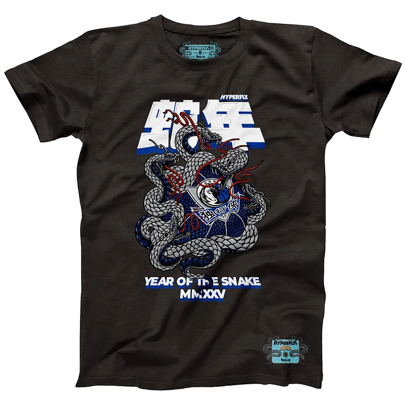 Unisex NBALab x Hyperfly Heather Black Dallas Mavericks Year of the Snake Lunar New Collection T-Shirt