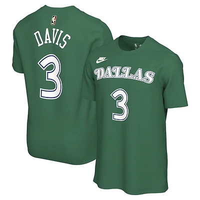 T-shirt Nike unisexe vert Anthony Davis Dallas Mavericks avec nom et numéro - Édition classique