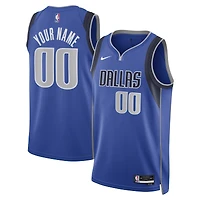 Maillot unisexe Nike bleu Dallas Mavericks Swingman personnalisé - Édition Icon