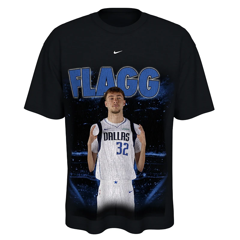 T-shirt unisexe Nike Cooper Flagg noir Dallas Mavericks New Faces x Places