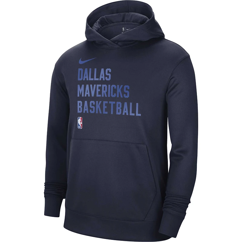 Sweat à capuche unisexe Nike Dallas Mavericks 2023/24 Spotlight On-Court Practice - Bleu marine