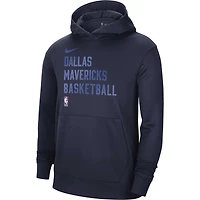 Sweat à capuche unisexe Nike Dallas Mavericks 2023/24 Spotlight On-Court Practice - Bleu marine