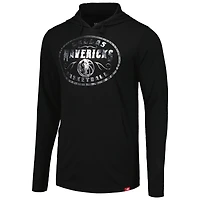 T-shirt à capuche manches longues unisexe Sportiqe Dallas Mavericks Rowan Tri-Blend noir