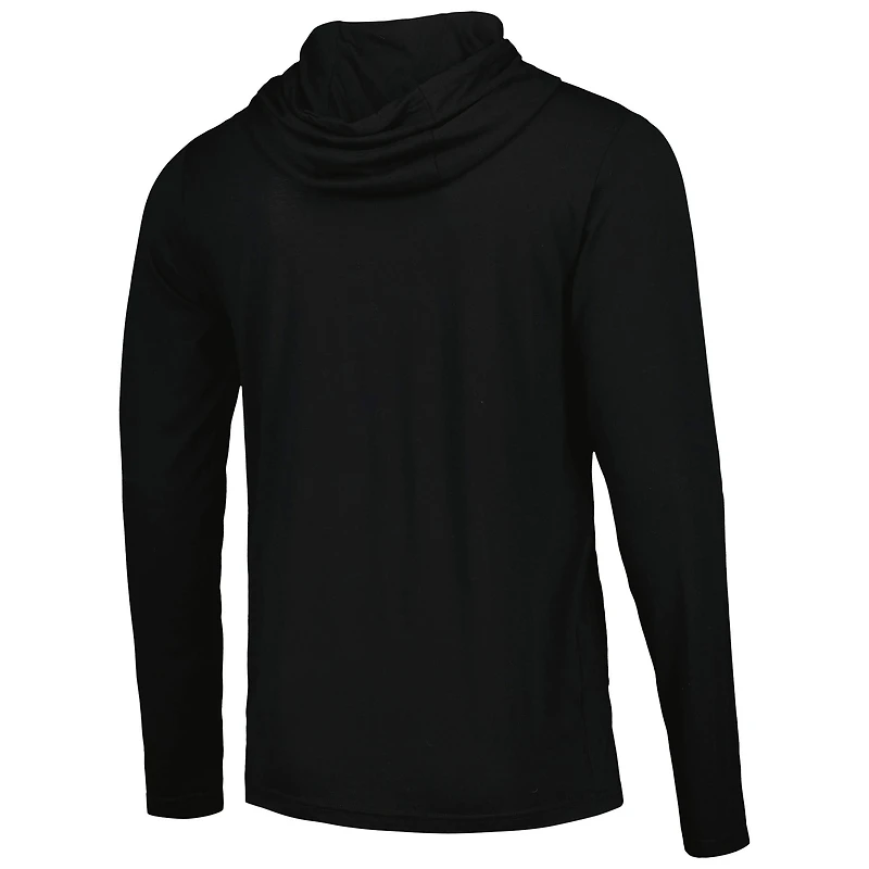 T-shirt à capuche manches longues unisexe Sportiqe Dallas Mavericks Rowan Tri-Blend noir