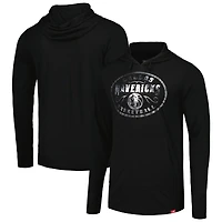 T-shirt à capuche manches longues unisexe Sportiqe Dallas Mavericks Rowan Tri-Blend noir