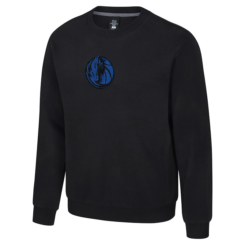 Unisex Stadium Essentials Black Dallas Mavericks Club Level Chenille Sweatshirt