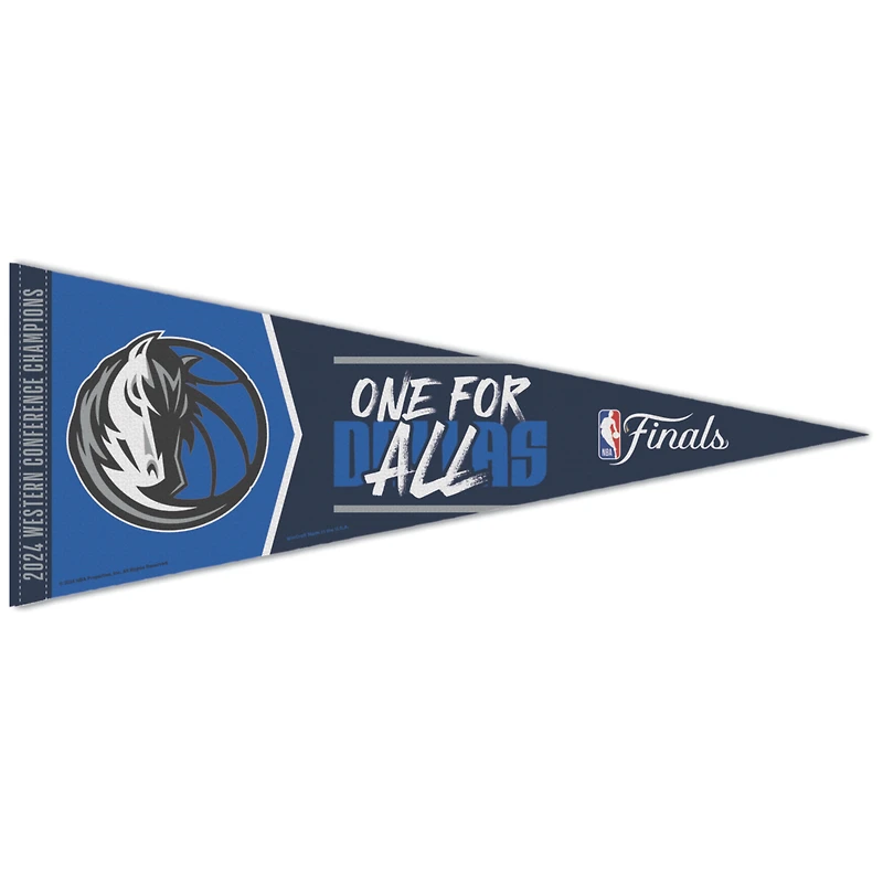 WinCraft Dallas Mavericks Champions de la Conférence Ouest 2024 Fanion Premium 12" x 30"