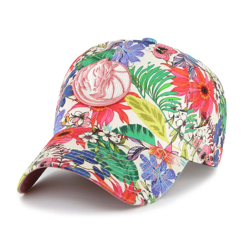 Women's '47 Cream Dallas Mavericks Pollinator Clean Up Adjustable Hat