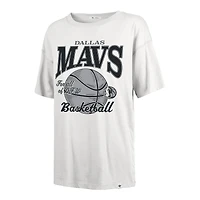 Women's '47  White Dallas Mavericks City Edition Down Court Sadie T-Shirt