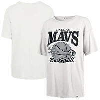 Women's '47  White Dallas Mavericks City Edition Down Court Sadie T-Shirt