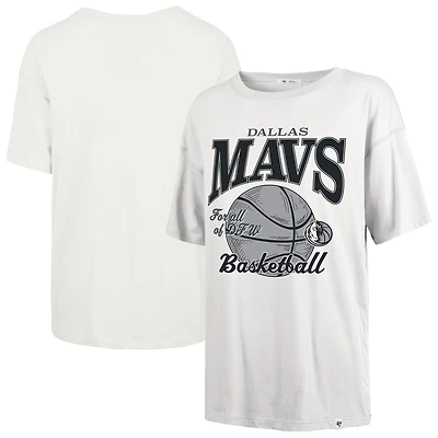 Women's '47 White Dallas Mavericks City Edition Down Court Sadie T-Shirt