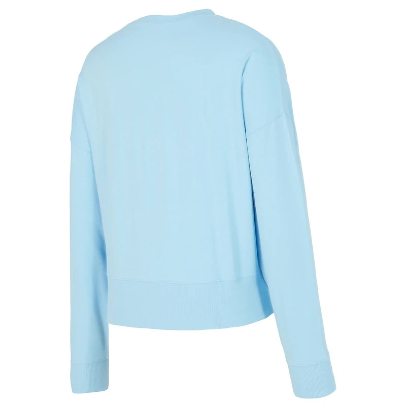 Ensemble haut à manches longues et short Elevation Tri-Blend bleu clair Dallas Mavericks de Concepts Sport pour femme